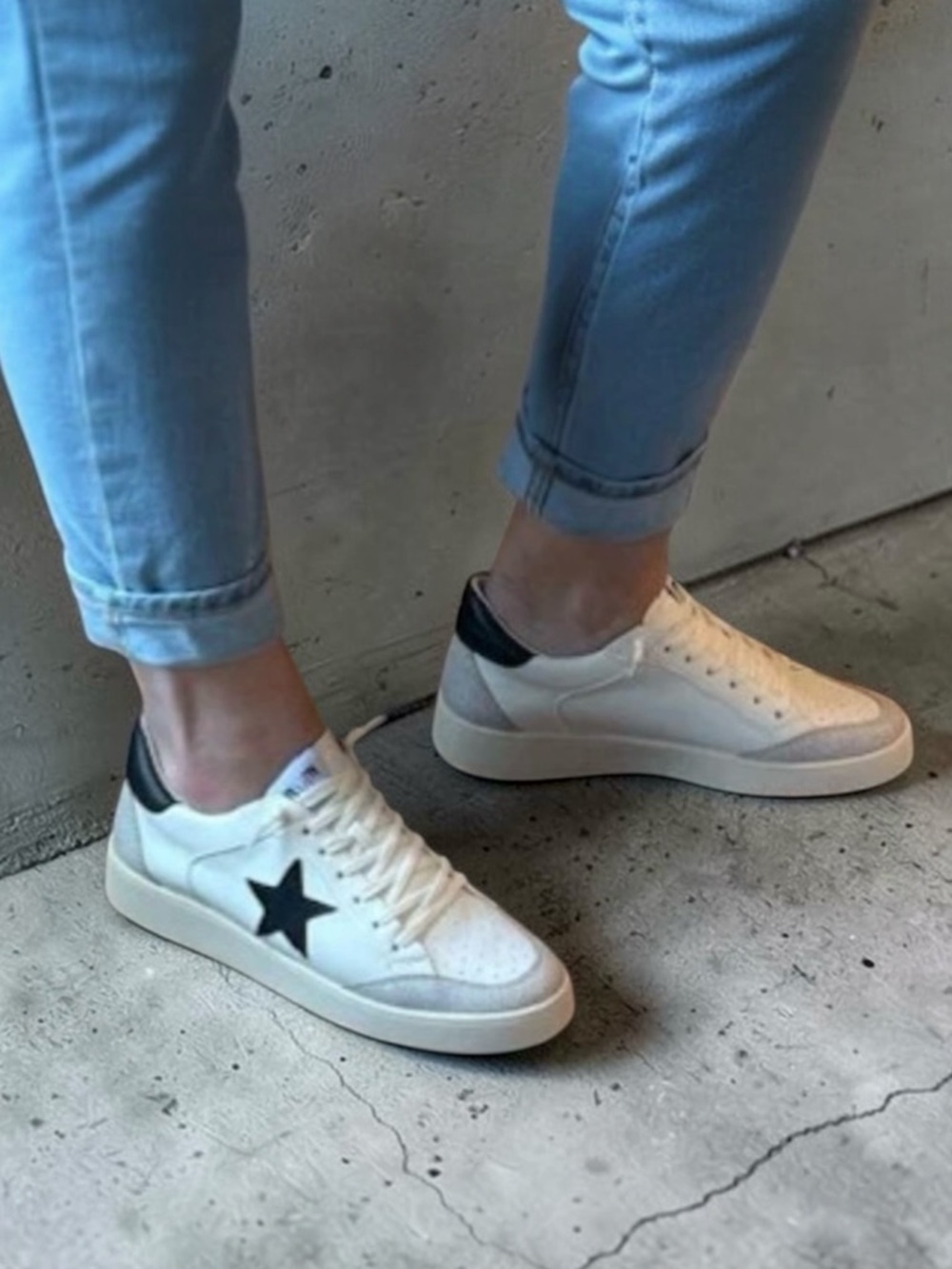 Mi.iM Juniper Slip-on Vegan Leather  Sneaker in White/Black Size 8 1/2